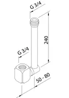 Oras, Coupling for overhead shower pipe, 230100