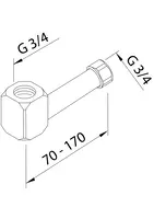 Oras, Coupling for overhead shower pipe, 237116