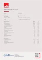 Heakskiit/Deklaratsioon Materials Declaration