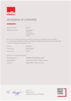 Godkendelse/Erklæring Declaration of Conformity
