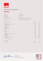 novērtējums Materials Declaration