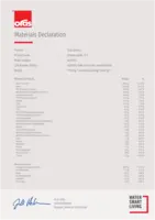 Approval/Declaration Materials Declaration