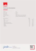 Heakskiit/Deklaratsioon Materials Declaration