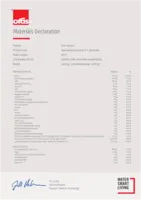 Heakskiit/Deklaratsioon Materials Declaration