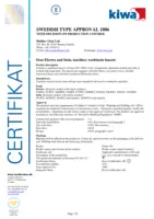 Godkännande/Certifikat Kiwa SE Type Approval