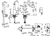 Oras Optima Style, Tvättställsblandare, 3 V, Bluetooth, 2617FHZ-33