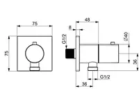 Oras Group, Suihkuletkun kulmaliitin, G1/2, 290046