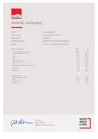 Approval/Declaration Materials Declaration