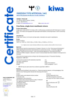 Godkendelse/Erklæring Kiwa SE Type Approval