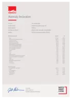 Sertifikatas/Deklaracija Materials Declaration