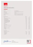 Approval/Declaration Materials Declaration