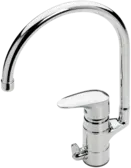 Kitchen faucet with dishwasher valve