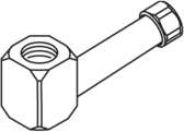 Oras, Coupling for overhead shower pipe, 237116