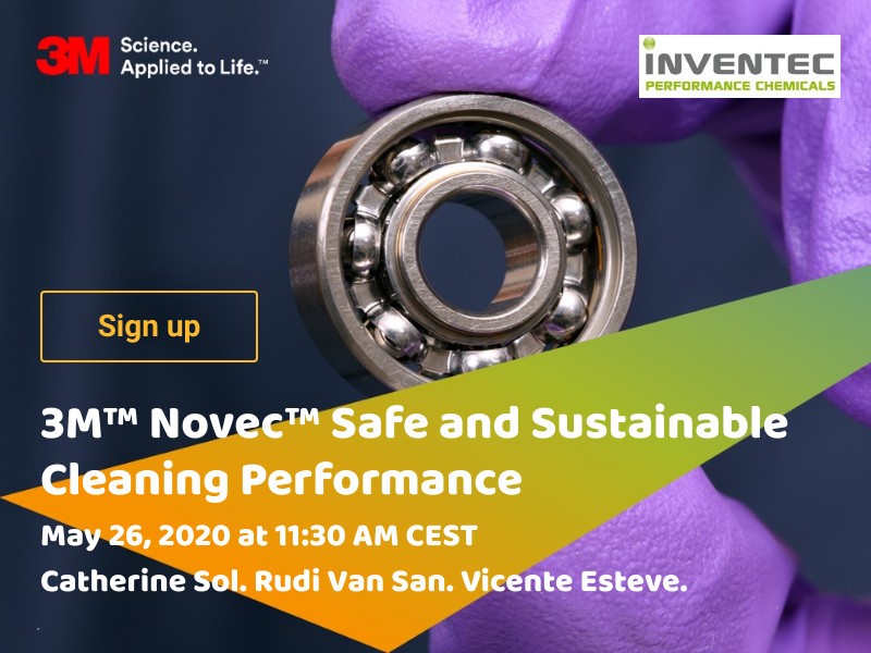 Webinar de 3M™ Novec™ Safe and Sustainable Cleaning Performance