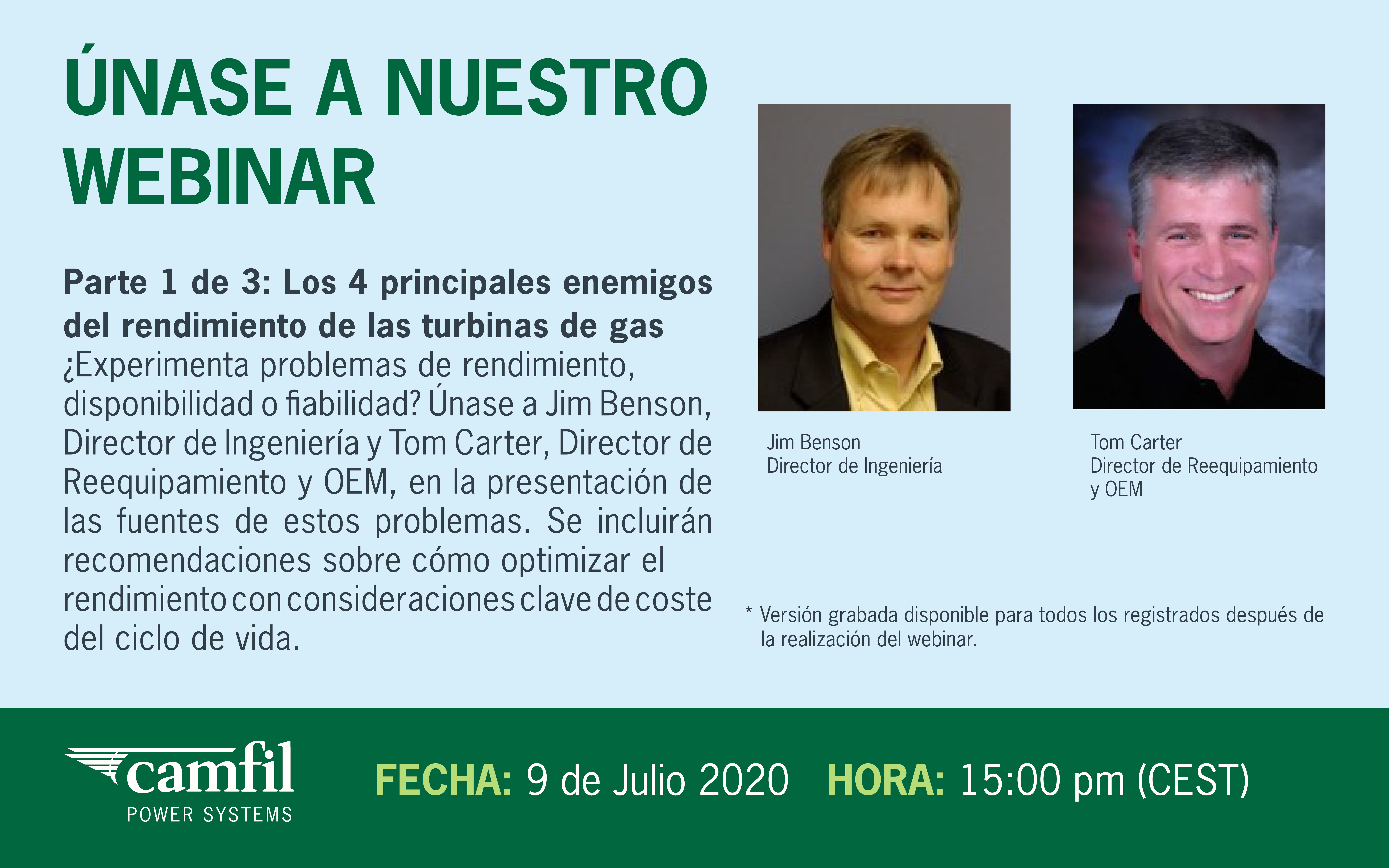 4 PRINCIPALES ENEMIGOS DE LAS TURBINAS DE GAS - calendario webinars industria del agua