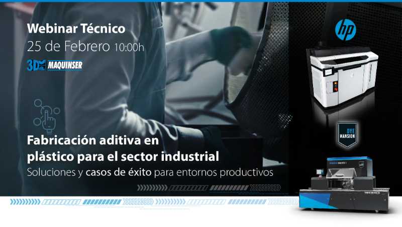 Fabricación aditiva en plástico para el sector industrial - webinar profesional industria metal