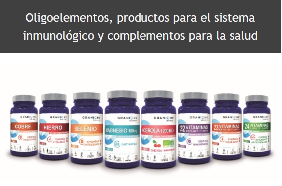 Oligoelementos, productos para el sistema inmunológico y complementos alimenticios