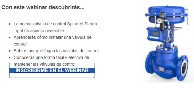 Seminario valvula de control Spiratrol con asiento reversible