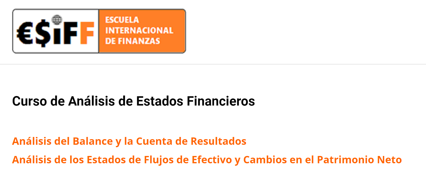 Curso de Análisis de Estados Financieros