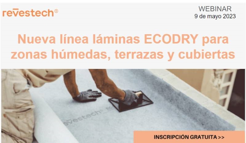 Nueva línea láminas ECODRY para zonas húmedas, terrazas y cubiertas