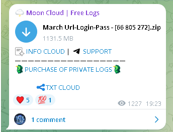 Massive Data Breach: March Url-Login-Pass Compromised by #mooncloud