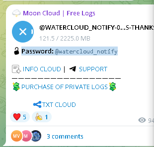 Massive Data Breach: @WATERCLOUD_NOTIFY Compromised by #mooncloud