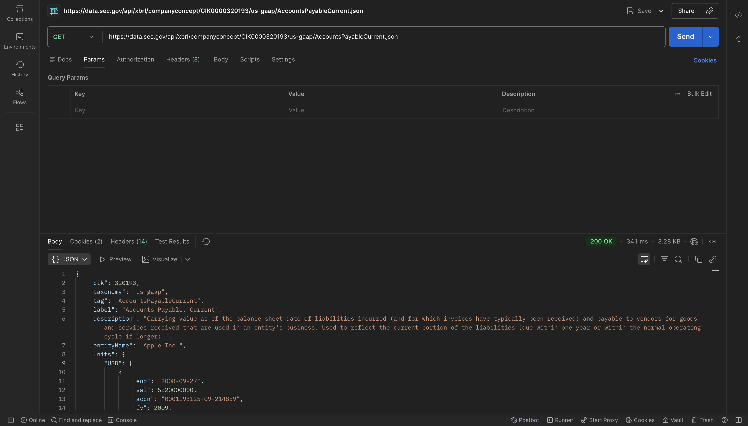 SEC EDGAR Company Concept API
