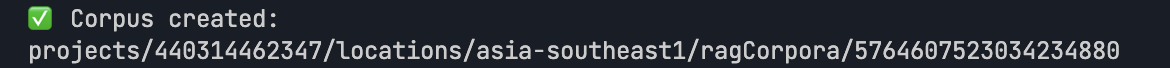 Create RAG corpus