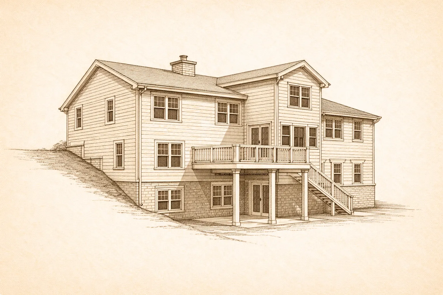 Sous-sol avec sortie