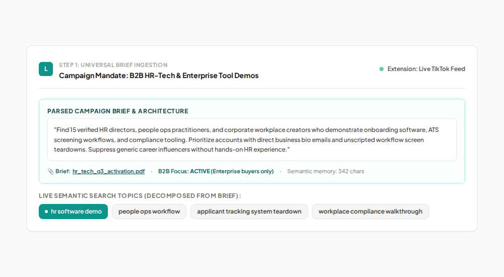 Lobby Technical Brief Ingestion and Semantic Topic Extraction