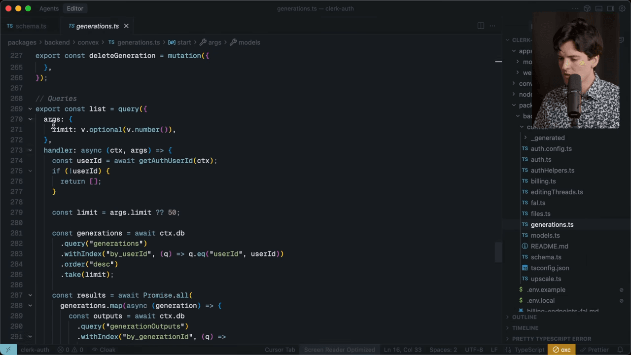 Theo Browne Convex Database IDE Screen Review