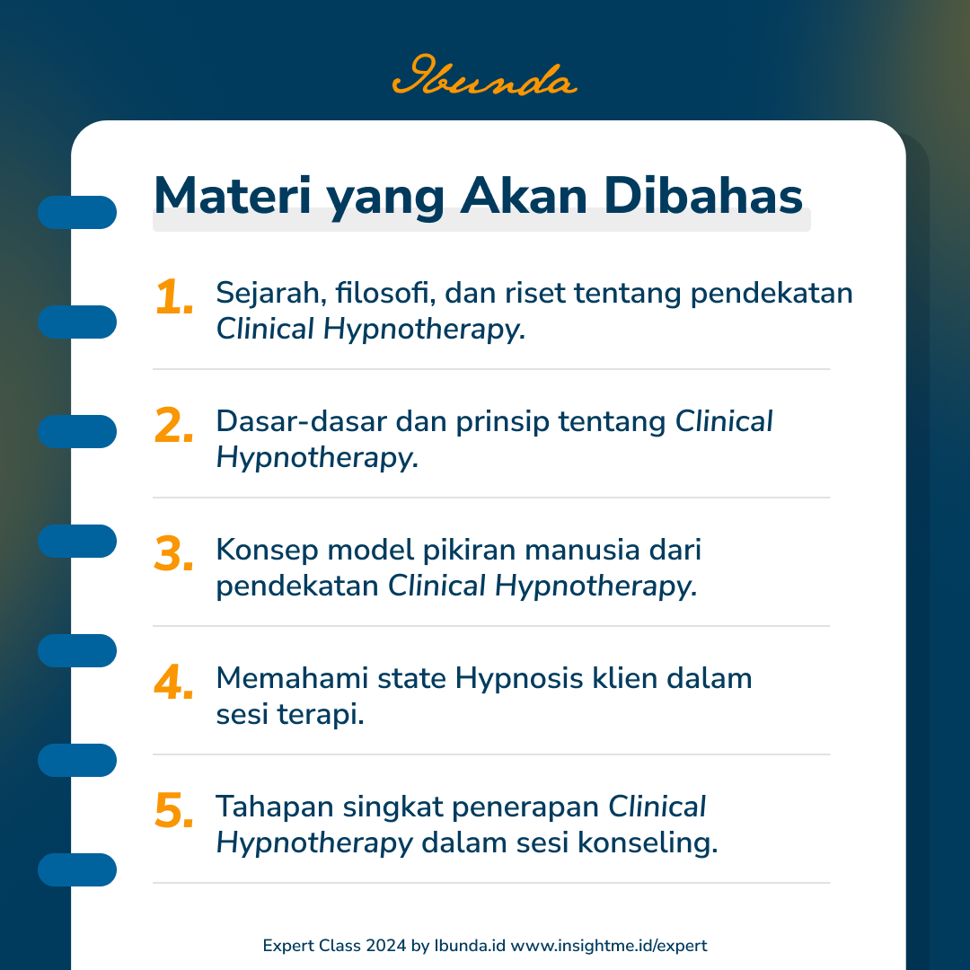 Expert Class by ibunda.id: Introduction to  Clinical Hypnotherapy