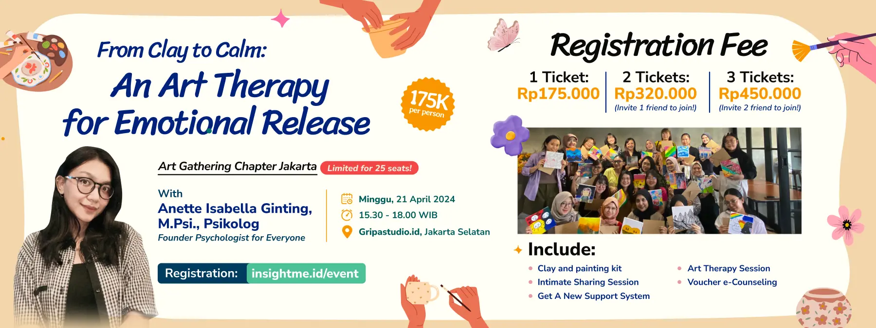 From Clay to Calm: An Art Therapy for Emotional Release (Chapter Jakarta)