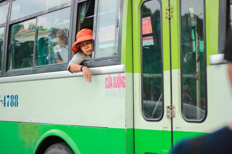 Vietnam crowded bus