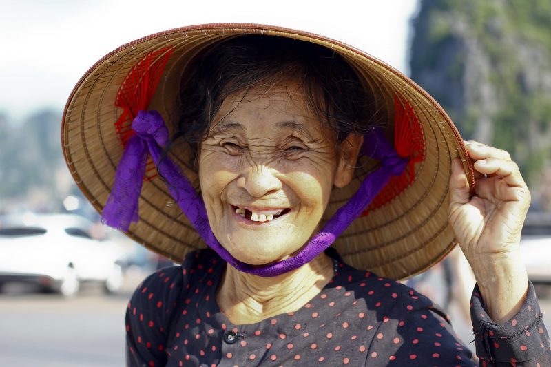 Vietnamese woman conical hat