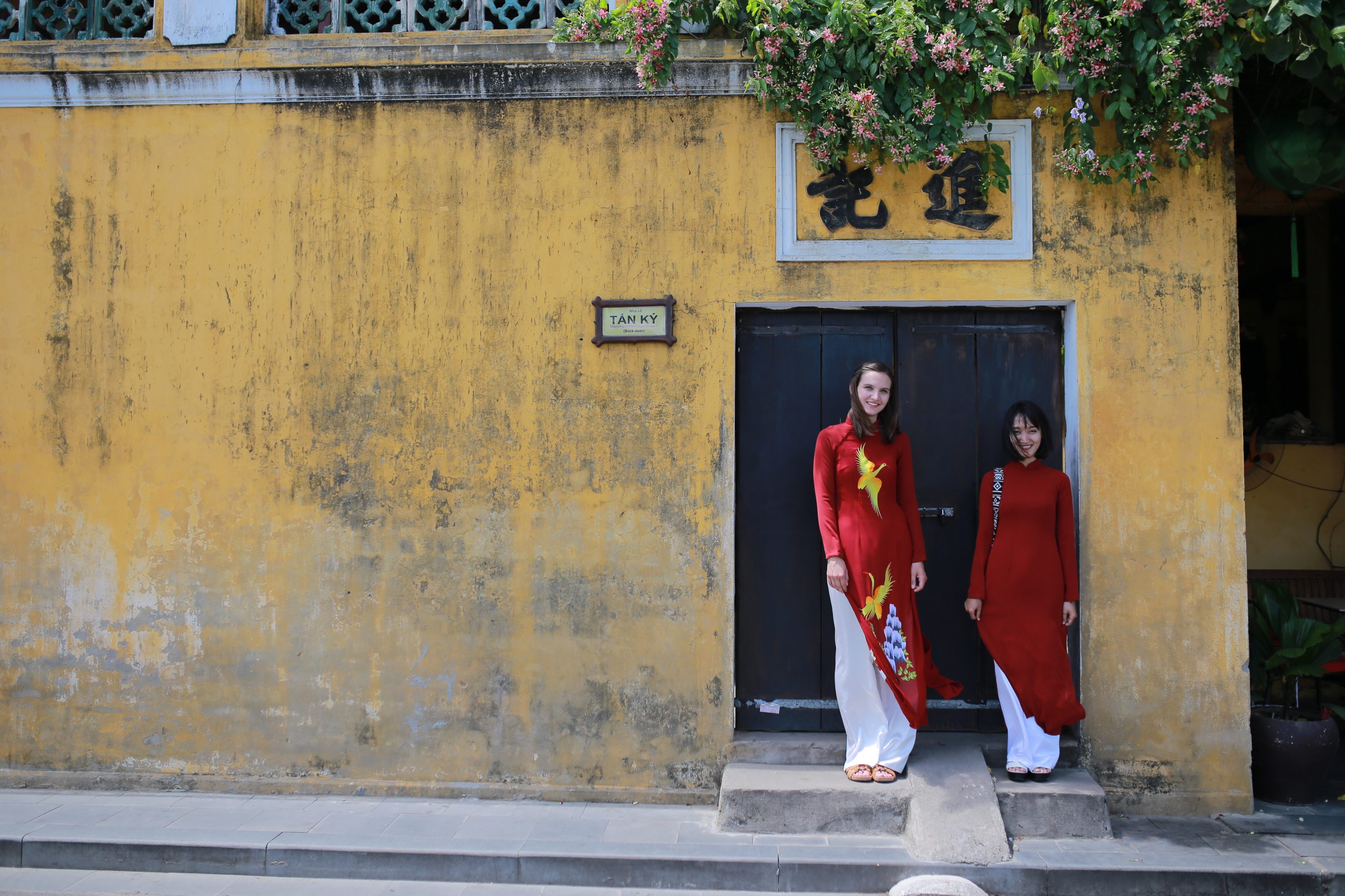 wearing ao dai