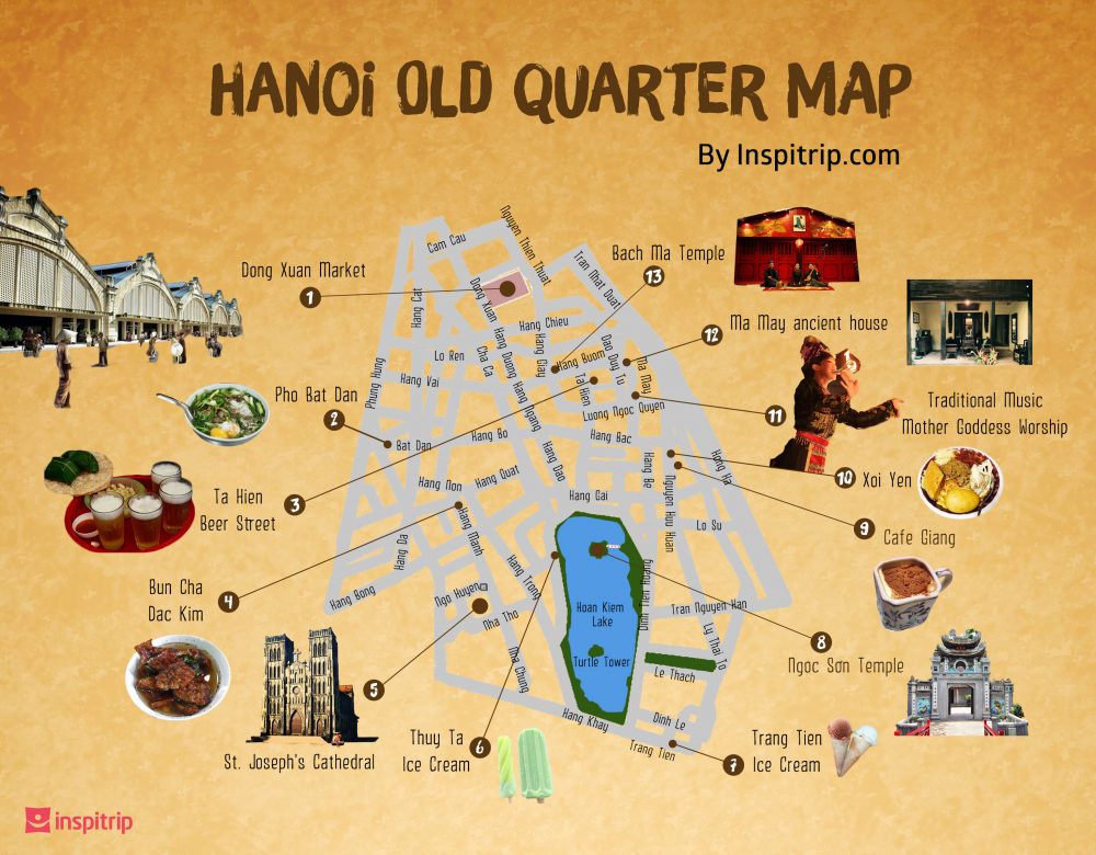 hanoi tourist attractions map