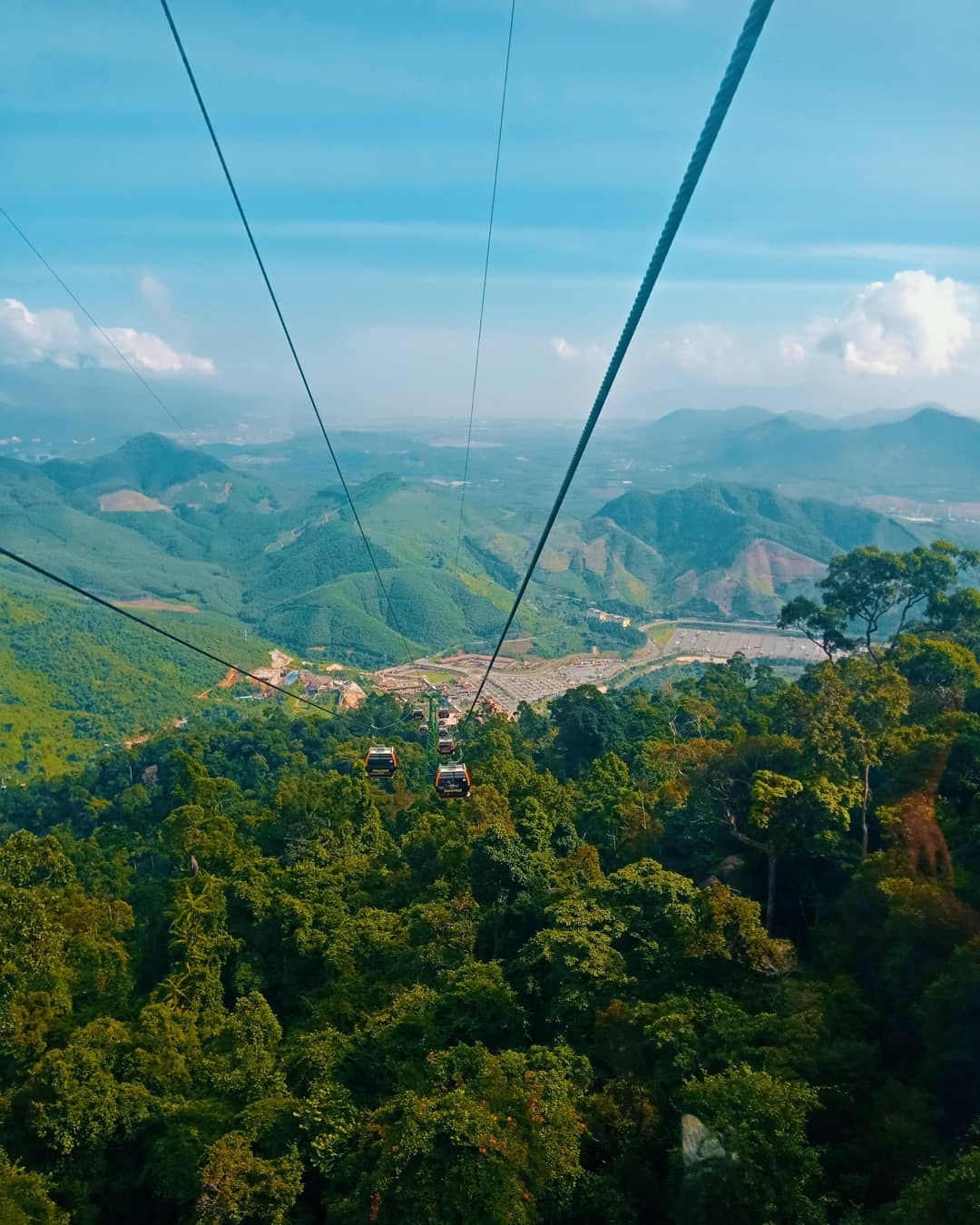Enjoy panoramic views at Bana Hill cable car
