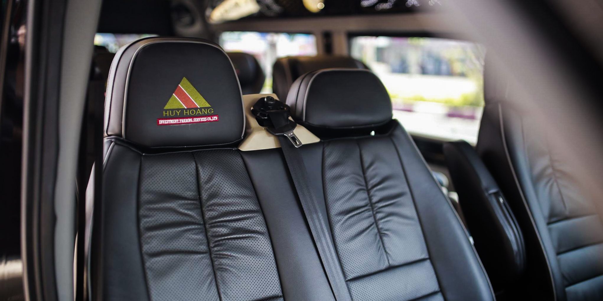 The interior of Huy Hoang limousine