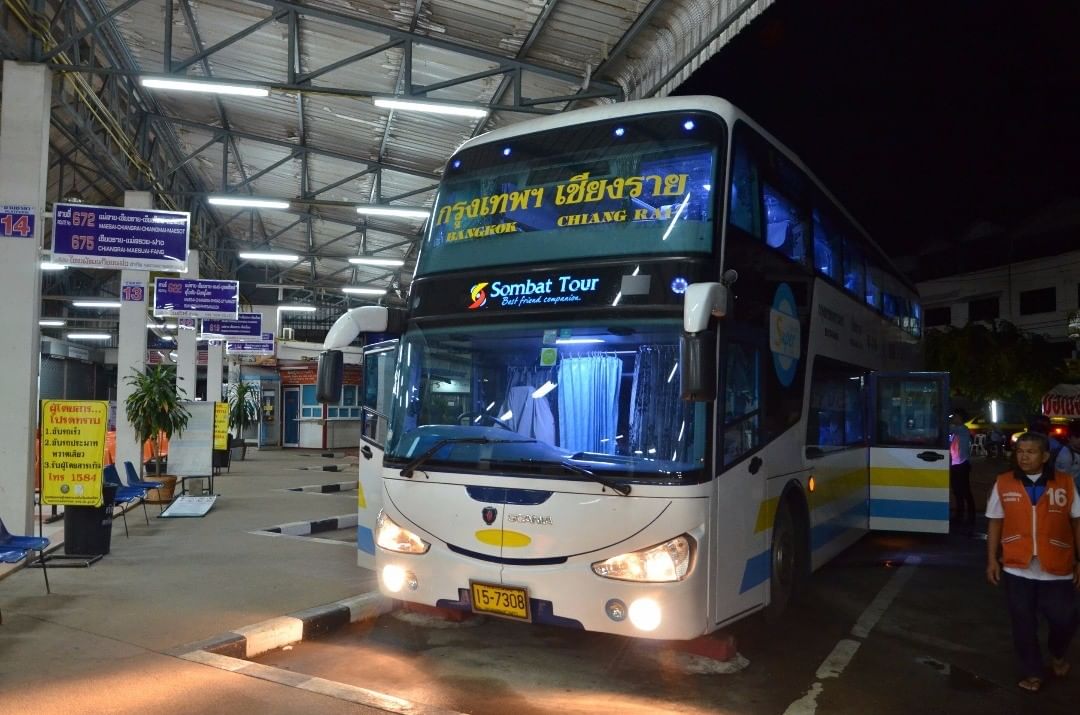 A bus parking at an airport