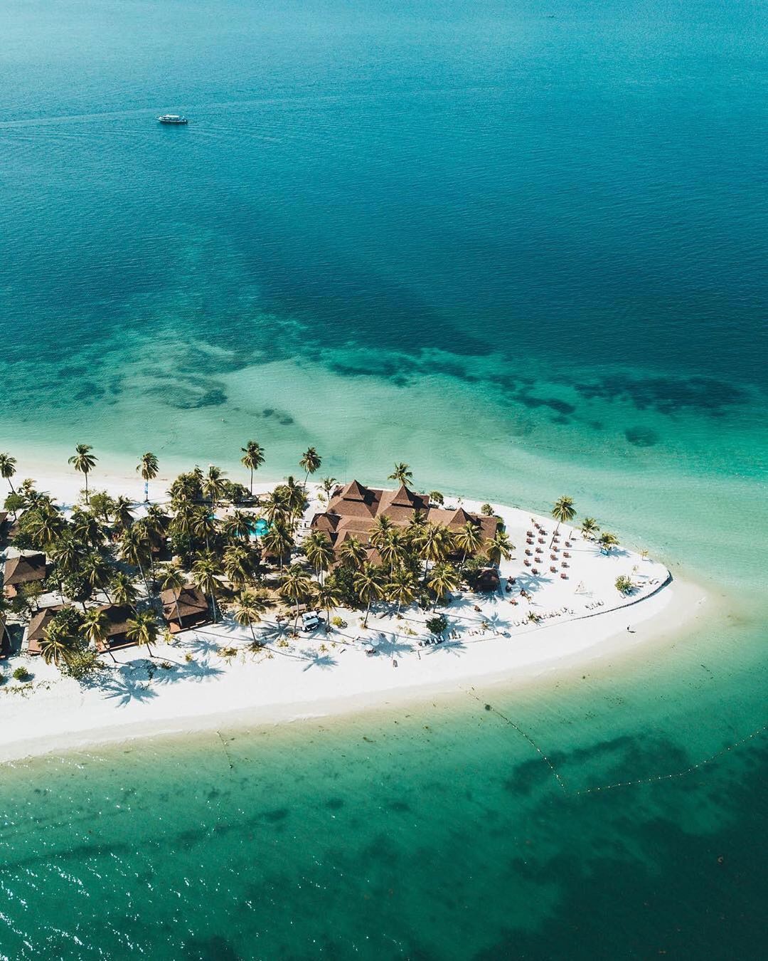 Photo of an island from above