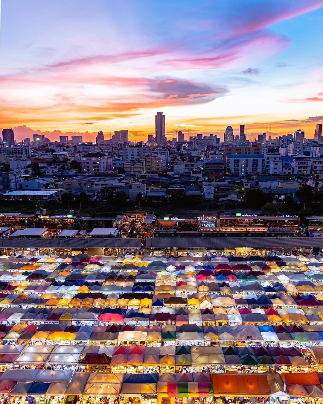 Chatuchak Market at night