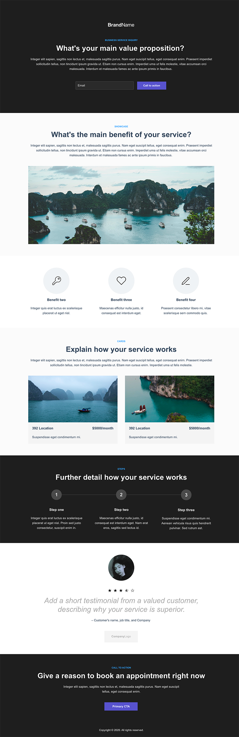 Business Service Inquiry Landing Page 2