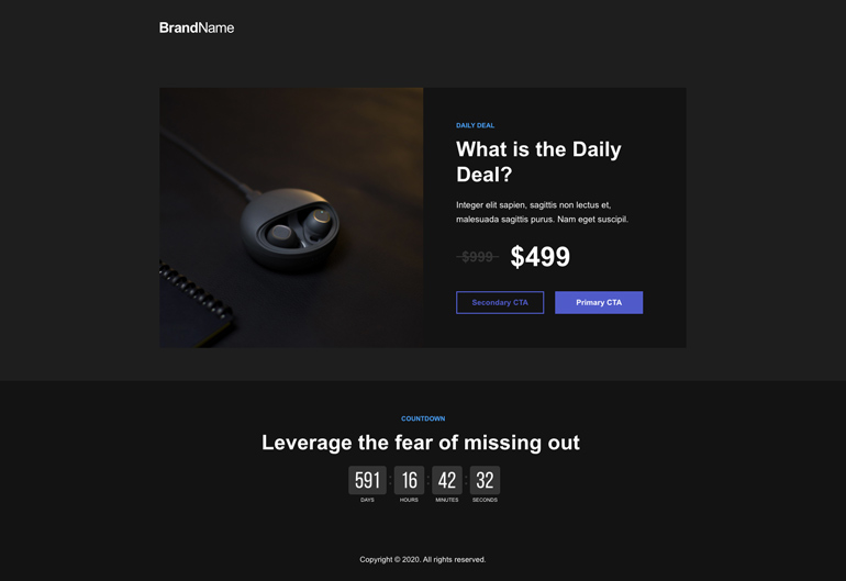 Daily deals landing page 3