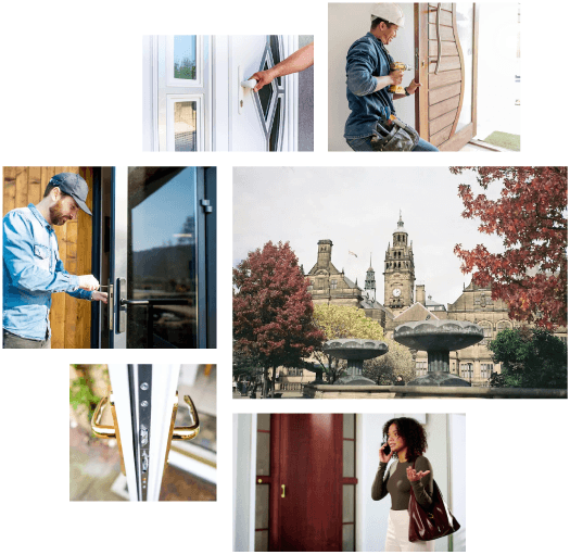 Photo of locksmiths unlocking doors