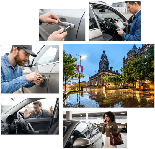 Photo of locksmiths unlocking doors