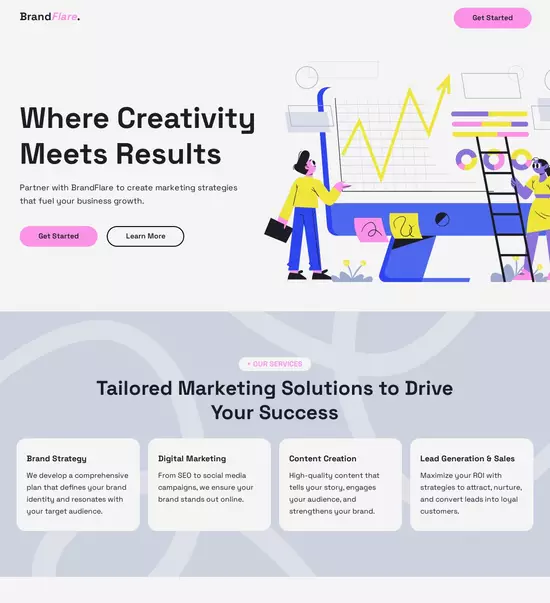 Instapage layout filter menu with conversion rate chart showing a 60% rate and 8% increase.