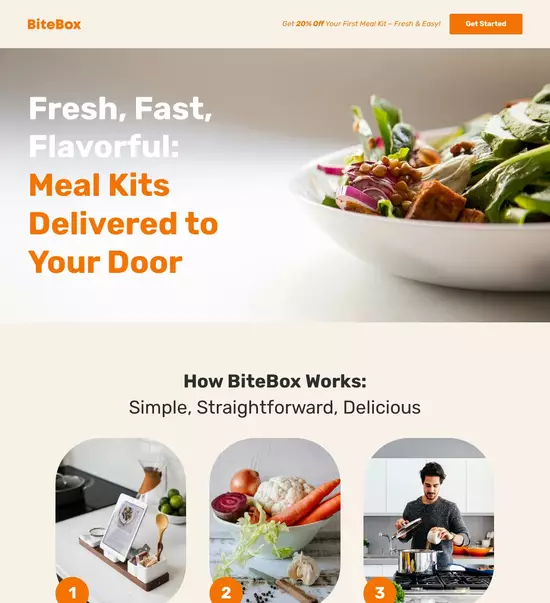 Instapage website builder interface showing a landing page preview with editing tools on the sidebar.