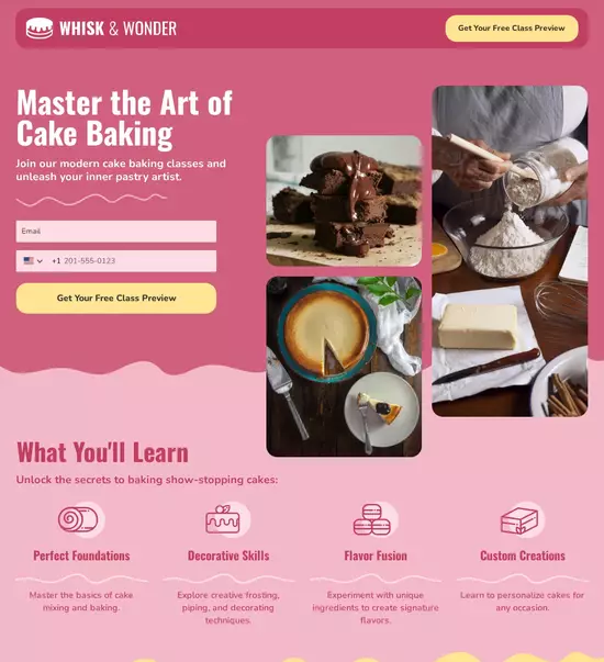 Instapage layout filter menu with conversion rate chart showing a 60% rate and 8% increase.
