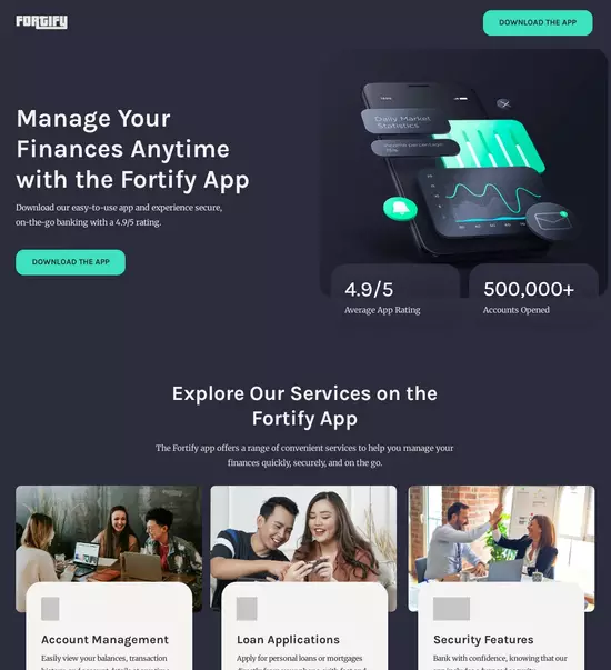 Instapage website builder interface showing a landing page preview with editing tools on the sidebar.
